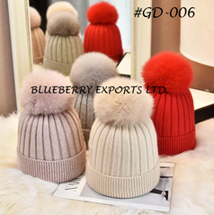 Winter Knit caps golf winter hats custom knitted bobble hat #GD-006