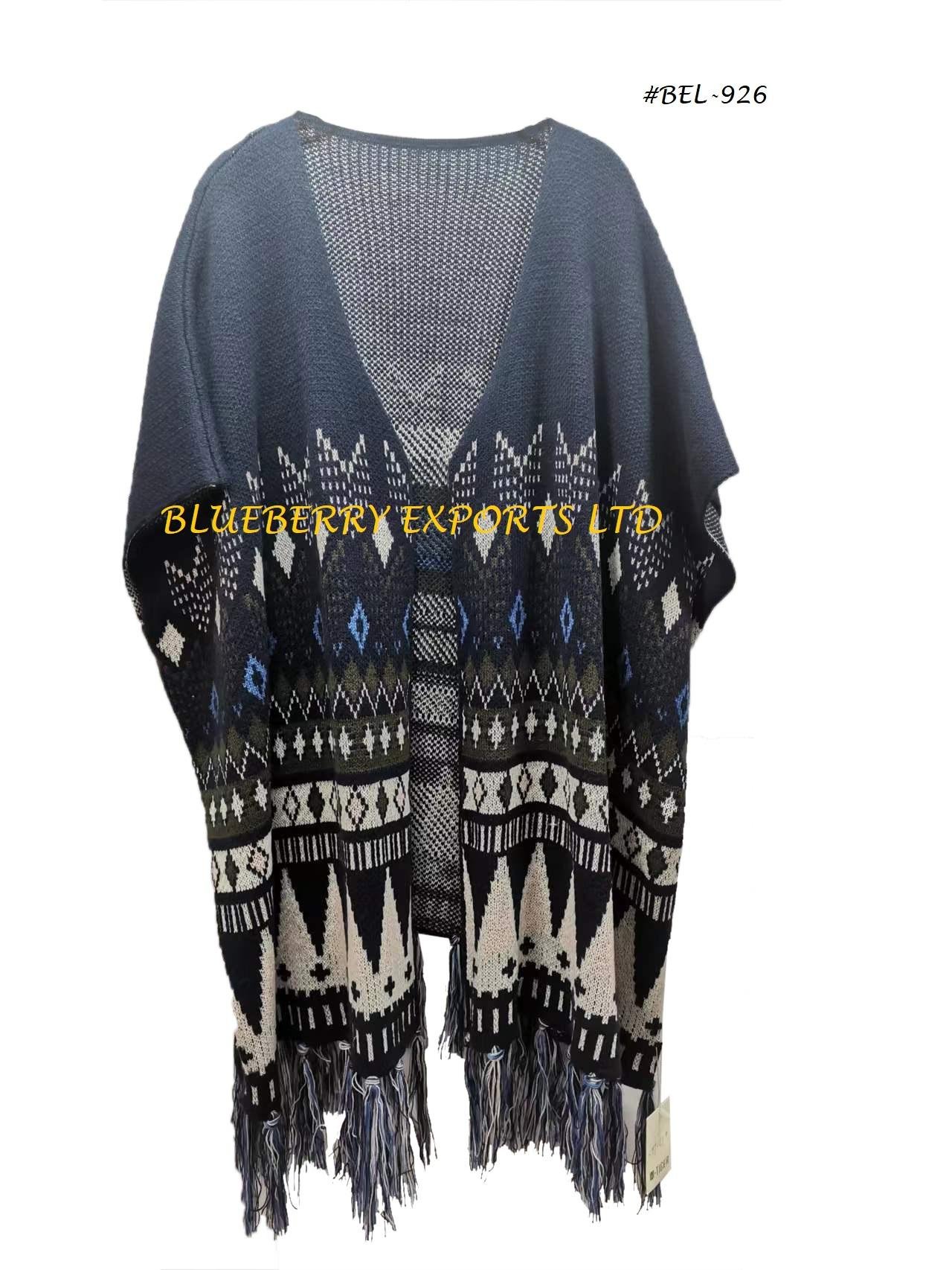 Sweater Ponchos Knit Jacket Pattern Design #BEL-926