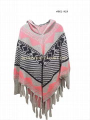 Sweater Ponchos Knit Pattern design #BEL-928