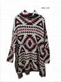 Sweater Tops Knit pullover Turtleneck  AZTEC #BEL-938 1