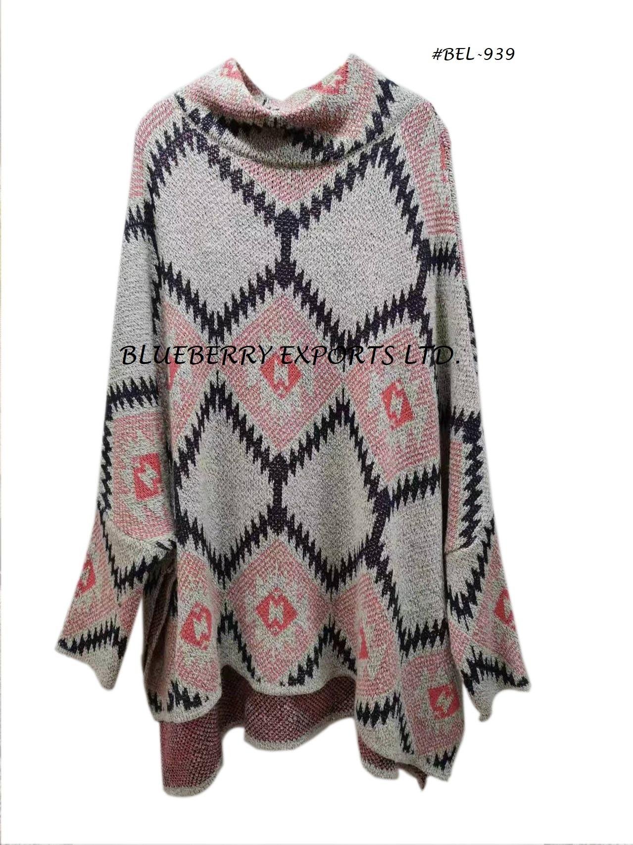 Sweater Tops Knit Pullover pattern design #BEL-939