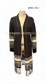 Knit Long cardigan sweater jacket with Tassel design #BEL-943 1