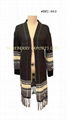 Knit Long cardigan sweater jacket with