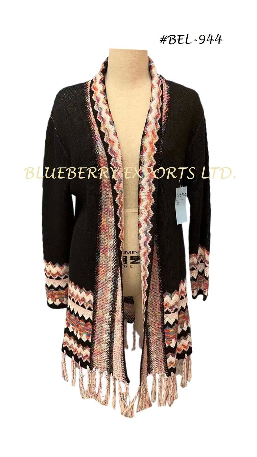 Knit Long Cardigan with Tassel design #BEL-944