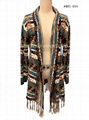 Knit Long cardigan with Tassel design #BEL-954 1