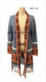 Sweater Long cardigan knit jacket with Tassel design #BEL-955 1