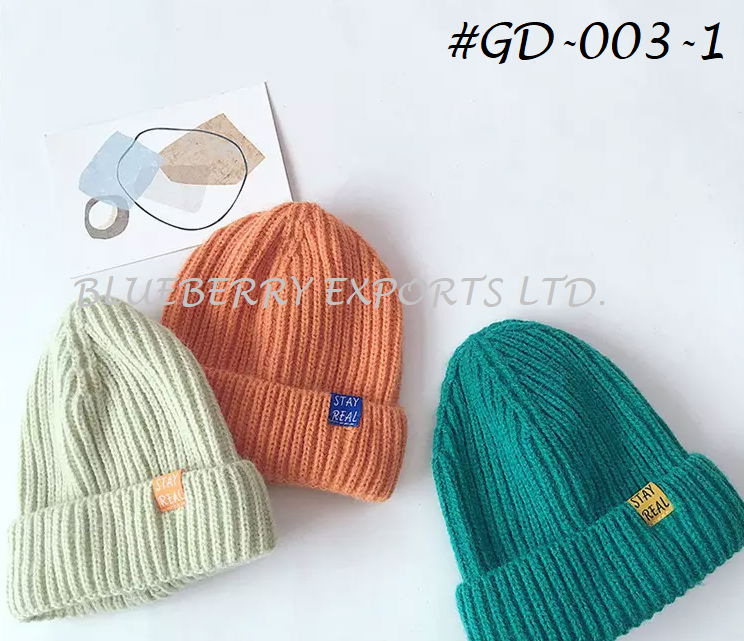 Winter Caps Solid Color knit caps #GD-003 2