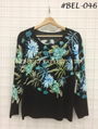 Knit Tops flower design beaded #BEL-046