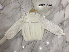Sweater tops Knit pullover hollow design #BEL-646