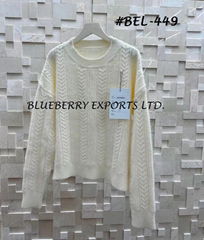 Sweater Tops Twist Weave Design #BEL-449