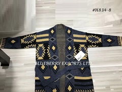 AZTEC DESIGN Sweater knit short cardigan #H834-8