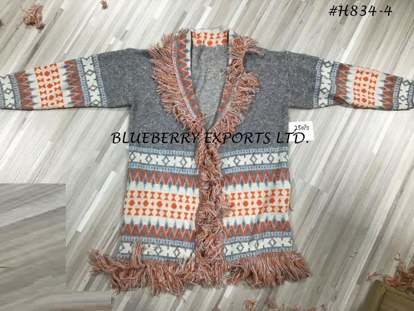 AZTEC DESIGN Sweater knit short cardigan #H834-4