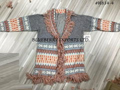 AZTEC DESIGN Sweater knit short cardigan #H834-4