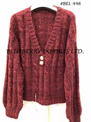 Sweater Knit short Cardigan #BEL-446