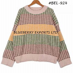 Sweater tops Check Pattern #BEL-924