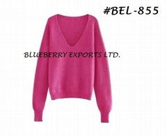 Knit Tops V-neck Sweater #BEL-855