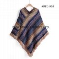 Sweater Ponchos with Tassel Design #BEL-958 1