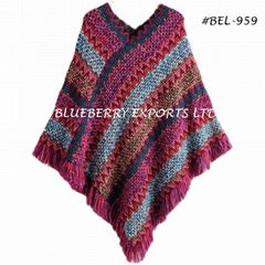 Sweater Ponchos with Tassel Design #BEL-959