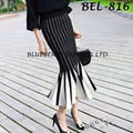 Knit pleated Skirt #BEL-816 1