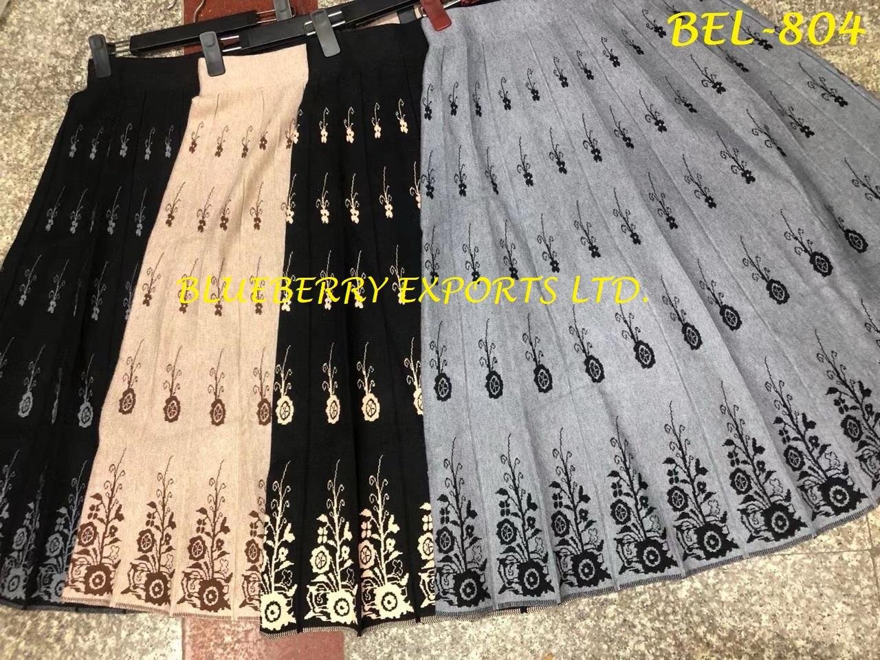 knit flower design skirt #BEL-804