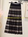 Knit Skirt Check pattern  #BEL-773