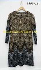 Winter Tunic dress with pattern design #805-16