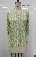 Pintuck Linen Look Blouses