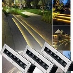 LED Stairs Buried Underground Recessed Lamp Rectangle RGB Ground Light