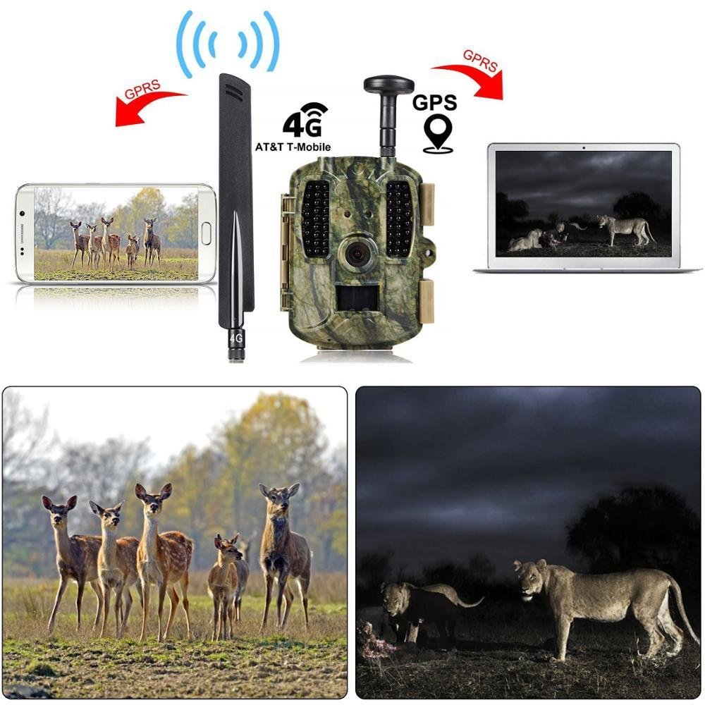 Solar 4G Hunting Cameras Photo Traps Scout Wild Camera Trail GPS/Email/MMS/FTP 2