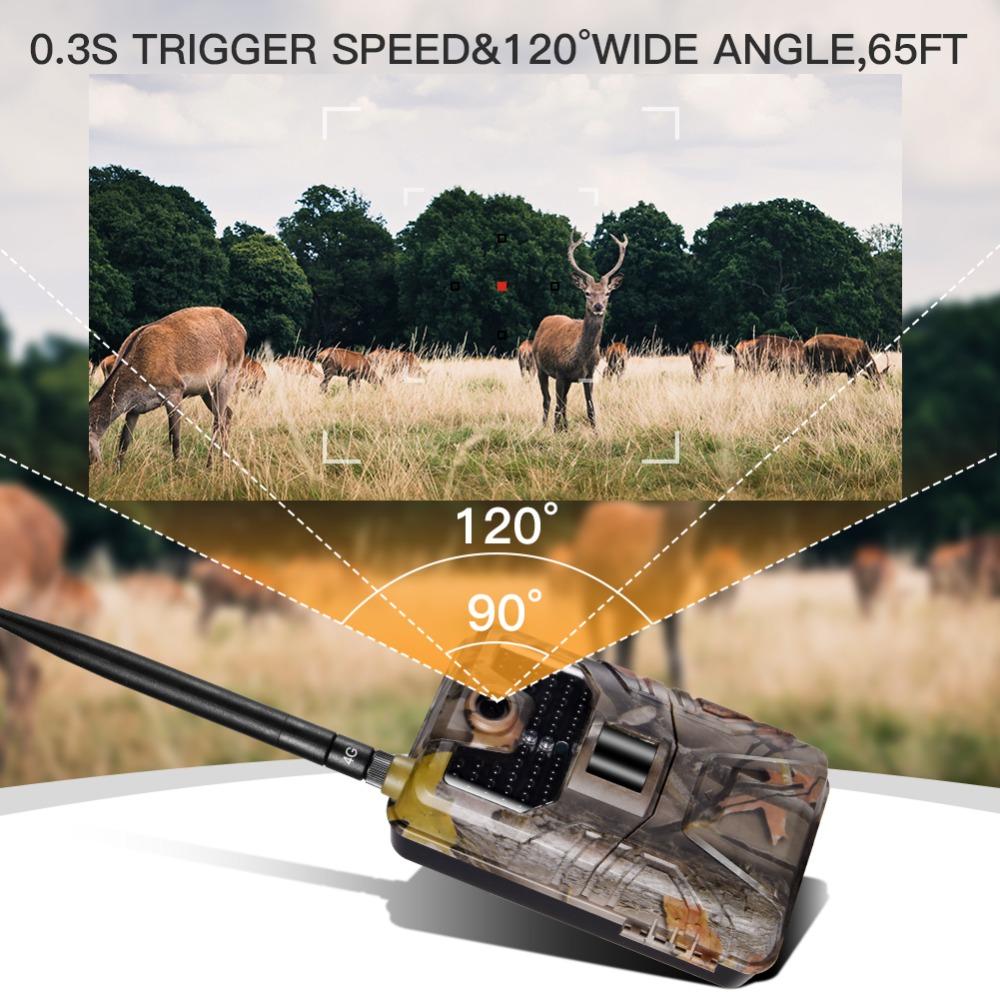 4G Hunting Camera 16MP Trail Camera 940nm Photo Traps 0.3s MMS/SMS/SMTP/FTP  3