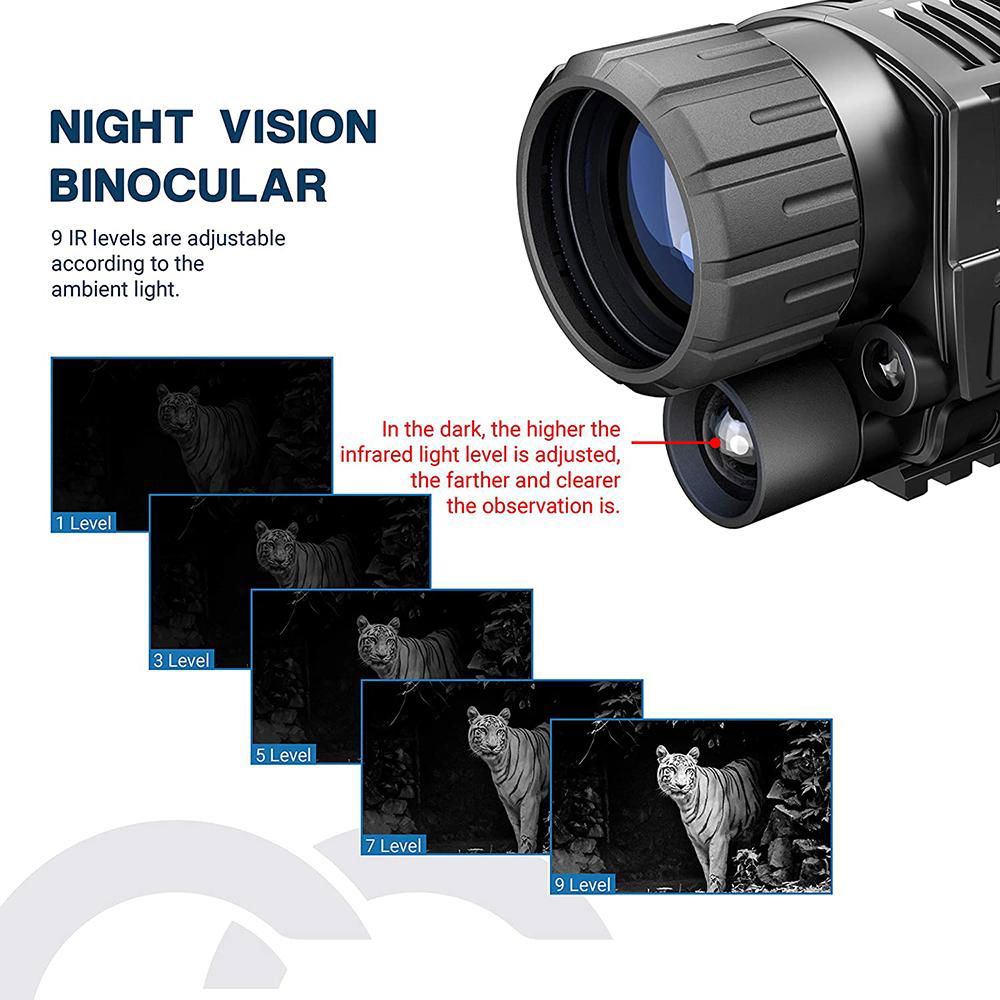 5X40 Infrared Digital Night Vision Monocular 1.5" TFT LCD 5