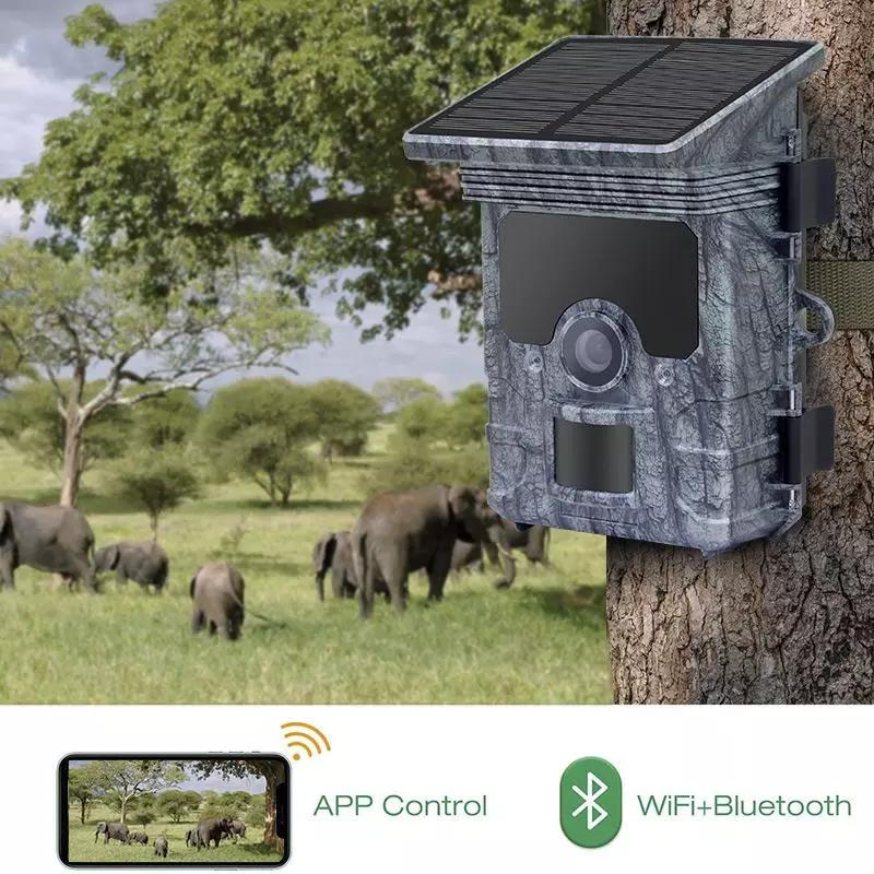 WiFi APP 30MP Solar Panel Powered Waterproof IP66 Outdoor Wildlife Trail Camera 4