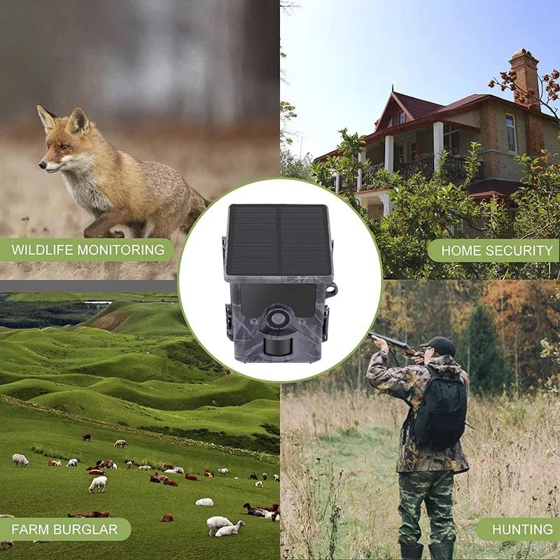 WiFi APP 30MP Solar Panel Powered Waterproof IP66 Outdoor Wildlife Trail Camera 5