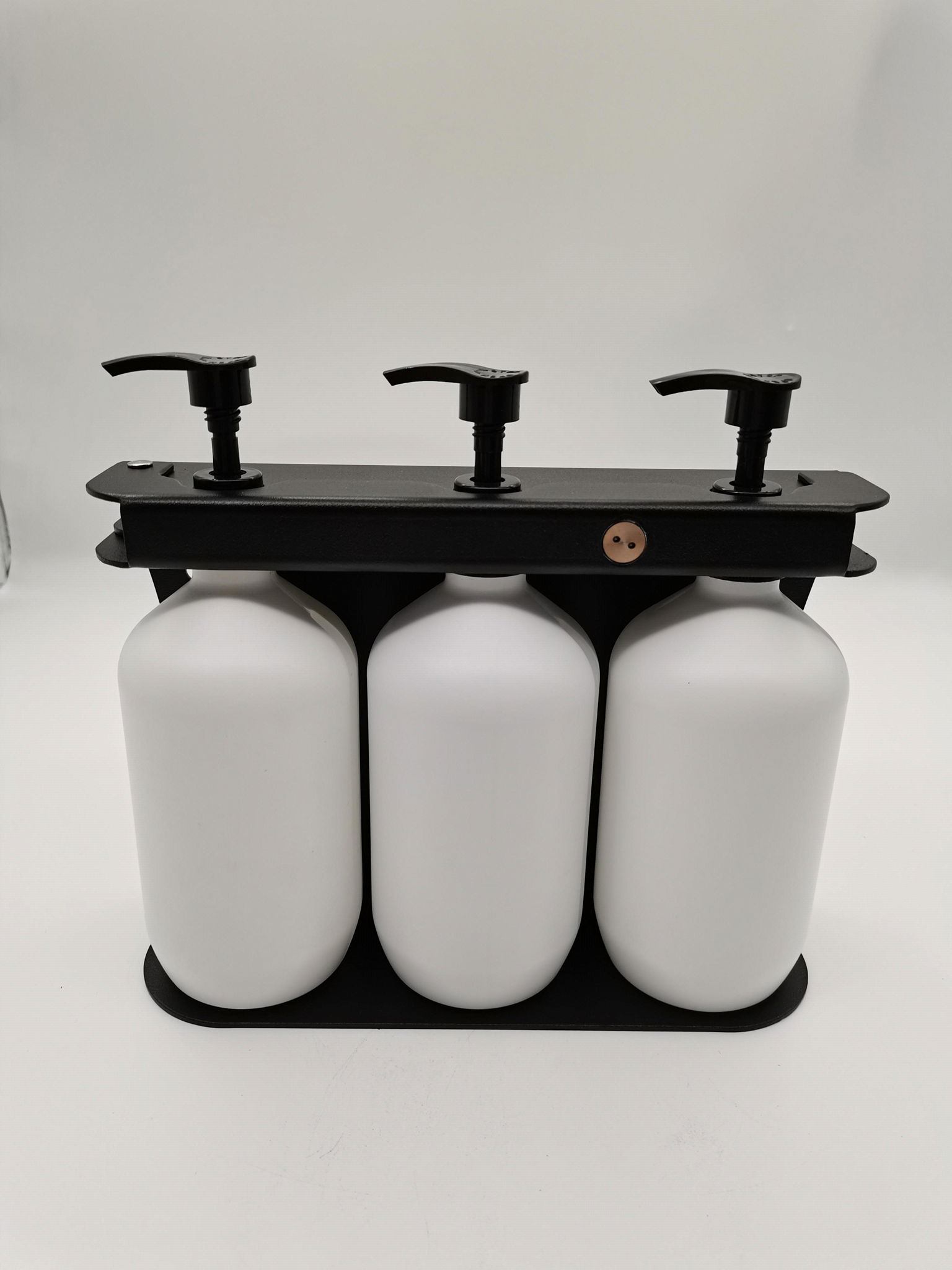 Soap Powder Dispenser Wall Mount Triple Soap Dispenser 500ML Amber bottles oem o 3