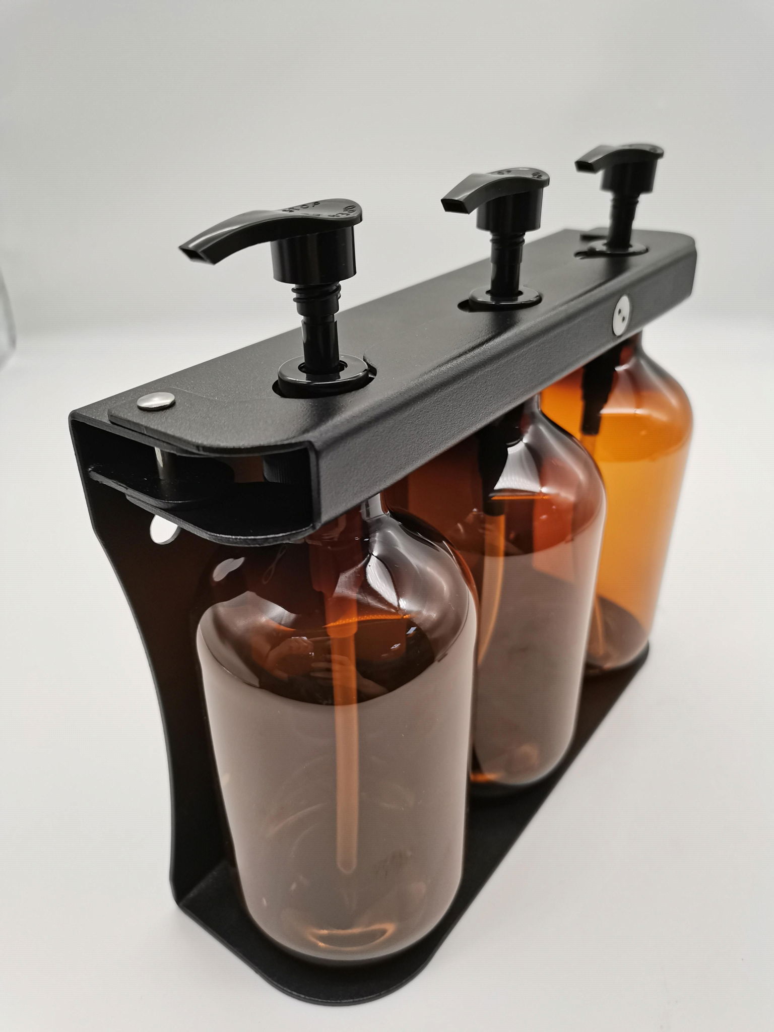 Soap Powder Dispenser Wall Mount Triple Soap Dispenser 500ML Amber bottles oem o 4