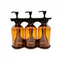 Factory Price 304 SUS Material Triple Soap Dispenser Stainless Steel Holder matt 1