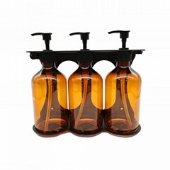 Factory Price 304 SUS Material Triple Soap Dispenser Stainless Steel Holder matt