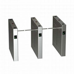 Automatic drop arm biometric turnstile