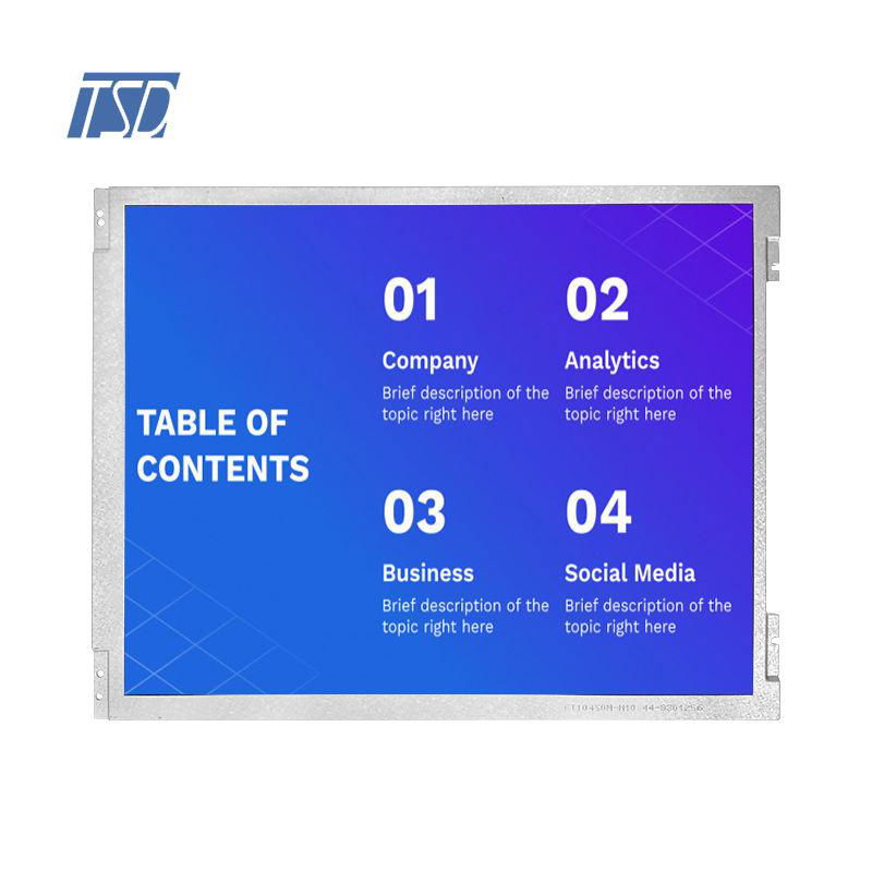 10.4 inch TFT LCD 800*600 middle size lcd display screen panel white module 2