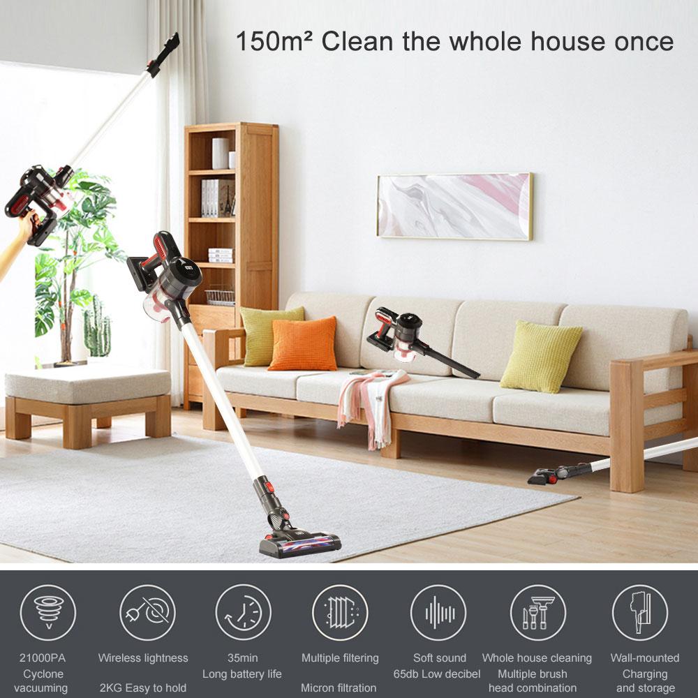 Legero cordless vacuum cleaner with 21000pa strong suction power A19
