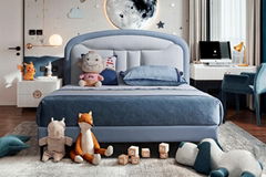 Modern style macaroon comfort Children's bed for boys