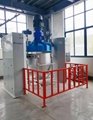 Automatic container mixer for powder coating processing