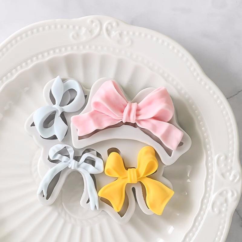 Ins French Bow Cake Decoration Dessert Baked Food Grade Silicone Mold 2
