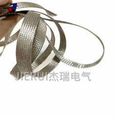 0.75平方镀锡铜编织线 伸缩编织屏蔽网套 防波套 扁平铜带