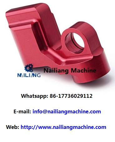 Customized Precision CNC Milling Machining Red Color Anodizing Aluminum Bare CNC