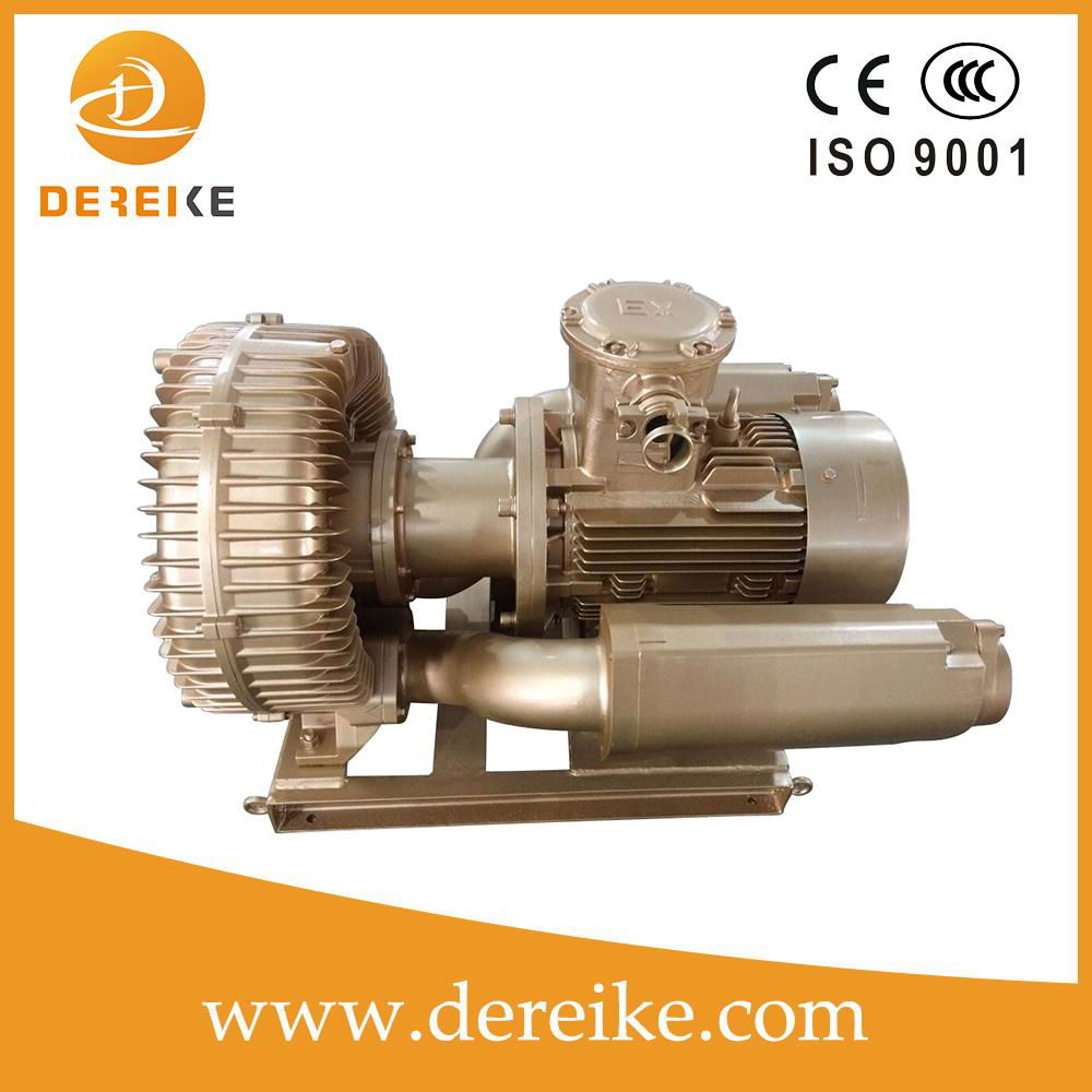7.5HP Dereike Made in China Anti-Explosion Side Channl Ring Blower Centrifuge Bl 2