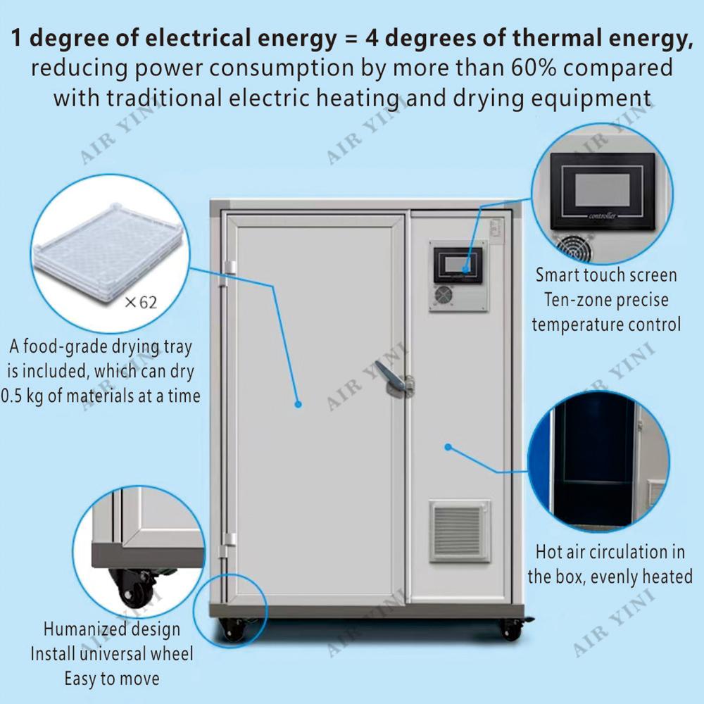 Dry Food Machine Mushroom Heat Pump Dryer Dehydrator Hemp Konjac Saffron Tea 3