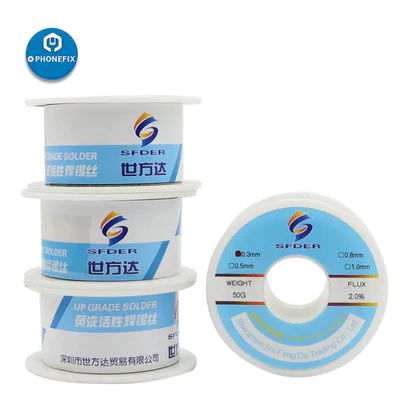 50g High Purity Rosin Solder Wire Core No Cleaning Wire 0.3 0.5 0.8mm 2