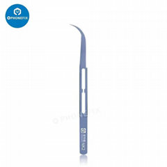 AMAOE Precision Antimagnetic Alloy Curved/Straight Head Tweezers