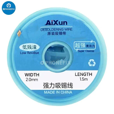 AiXun 1.5M BGA Soldering Wick For PCB Tin Removal Welding Repair 2